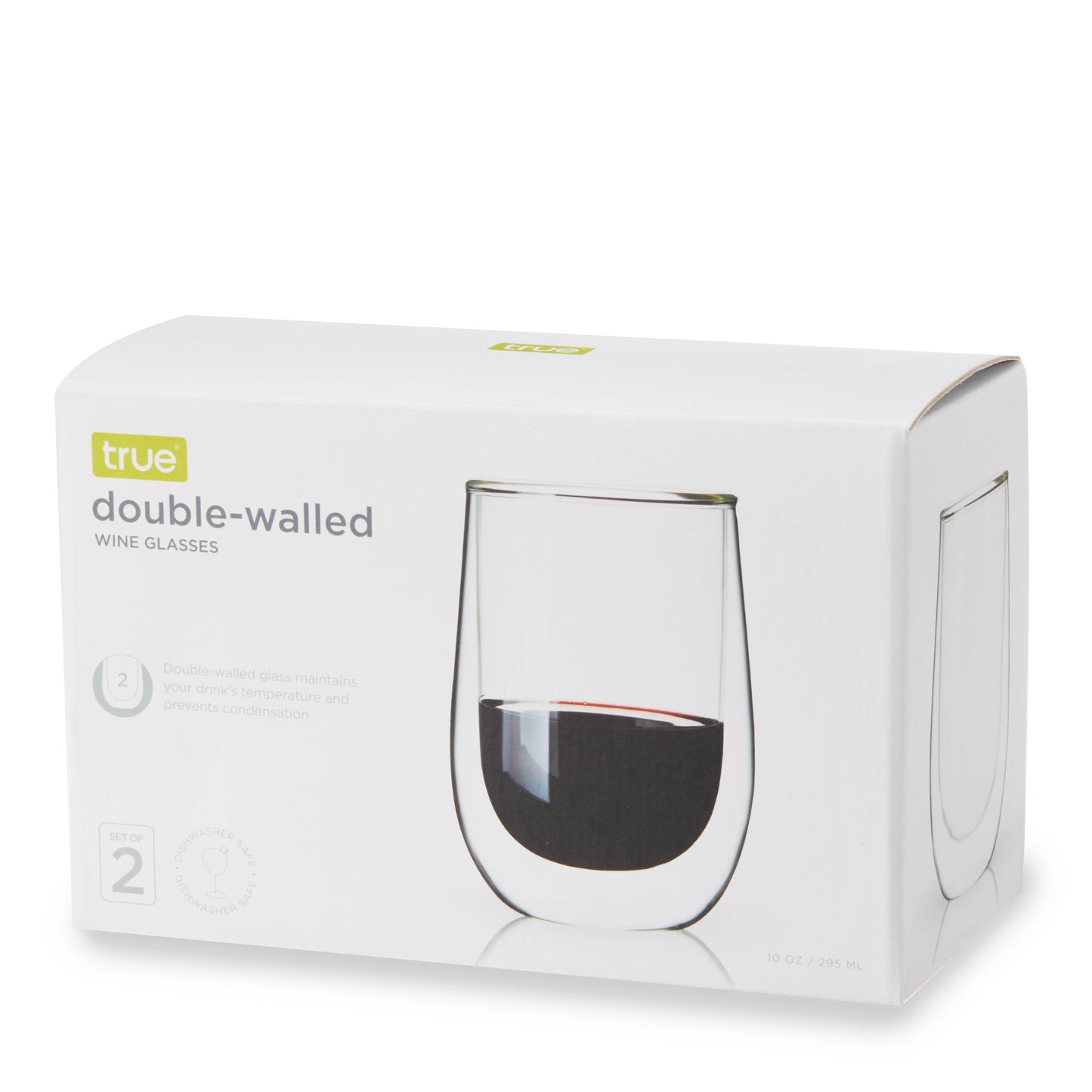 Glass Stemless Double-Walled Insulated Tumblers - Set of 2