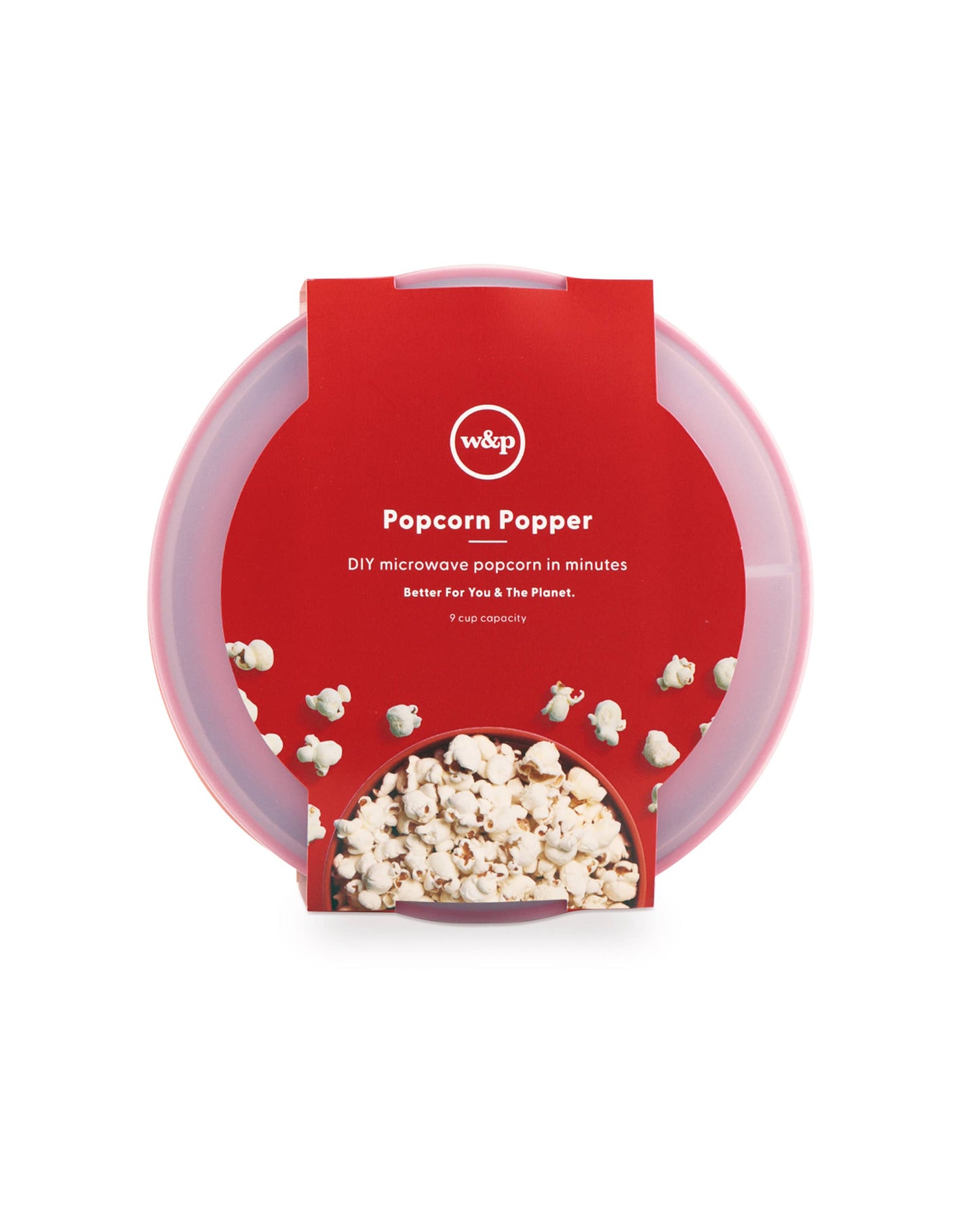 Standard Size Popcorn Popper - Silicone Reusable Maker: Red / Standard