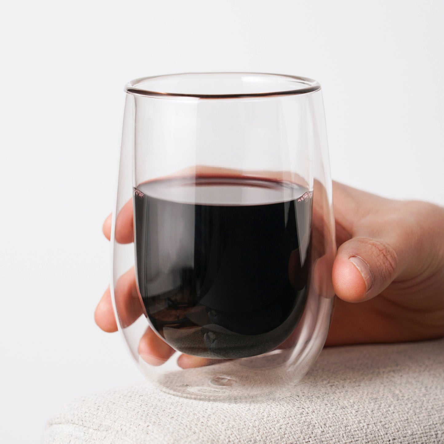 Glass Stemless Double-Walled Insulated Tumblers - Set of 2