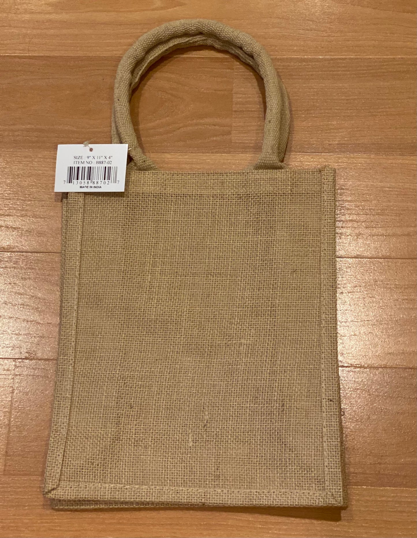 Natural Brown Burlap Tote