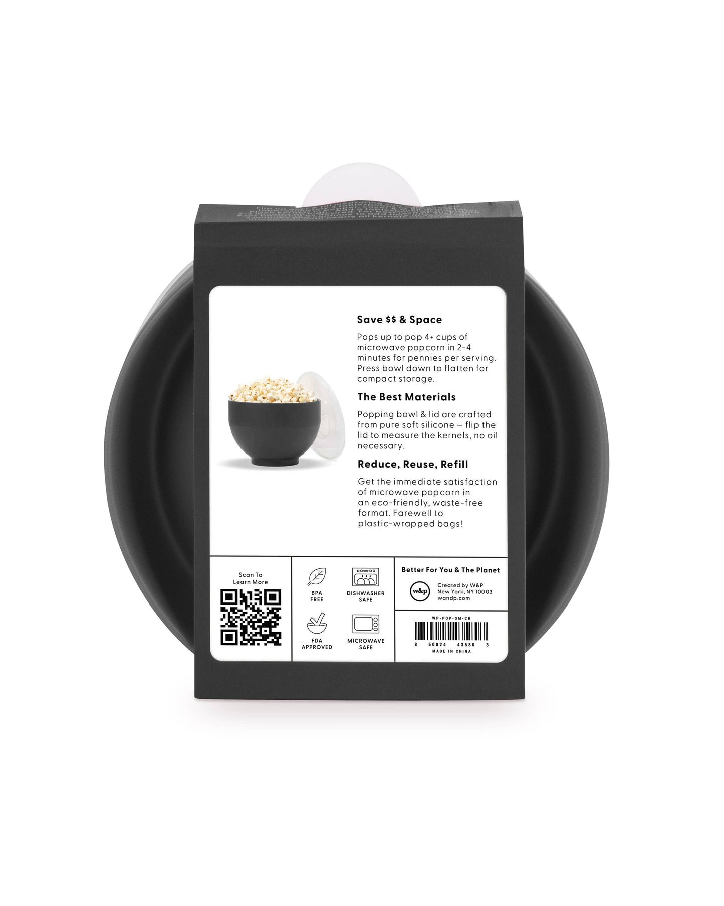 Standard Size Popcorn Popper - Silicone Reusable Maker: Red / Standard