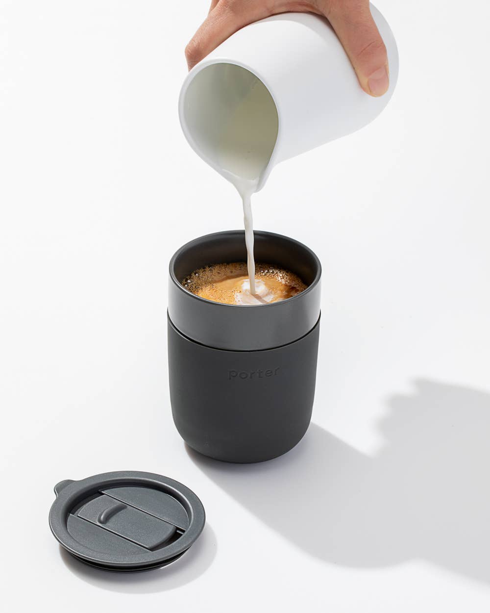 Reusable Ceramic Mug: Cream / 12 oz