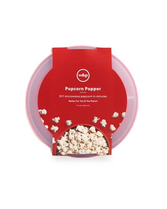 Standard Size Popcorn Popper - Silicone Reusable Maker: Red / Standard