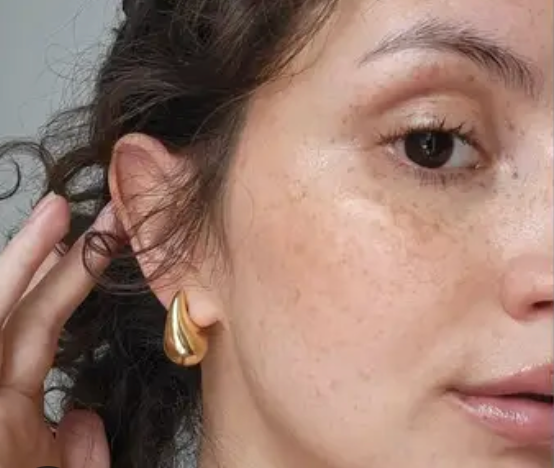 Tear Drop Puffy - stainless steel Earrings: Mega