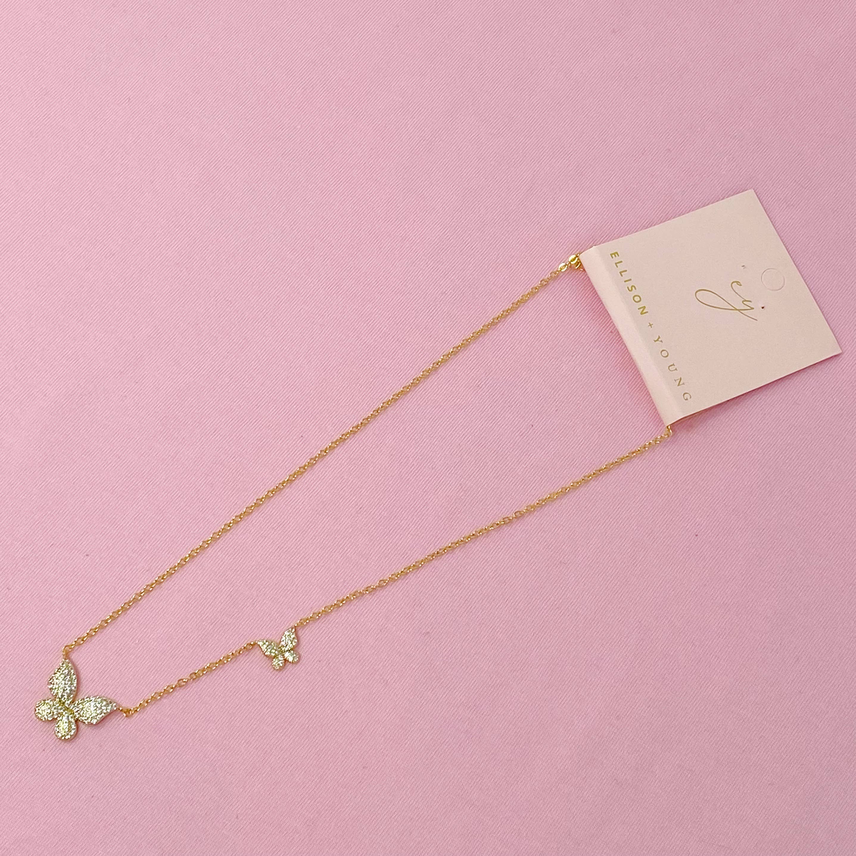 Double Shine Butterfly Necklace