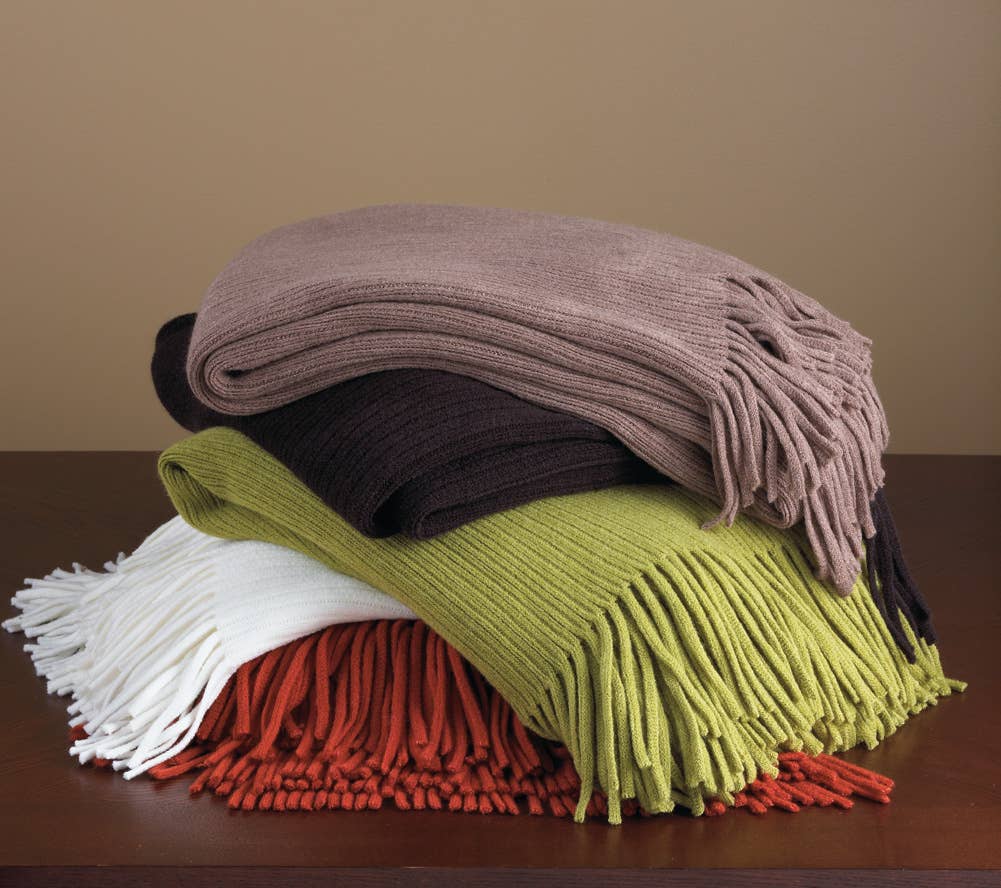 Faux Cashmere Soft 50"x60" Throw Blanket - Ivory