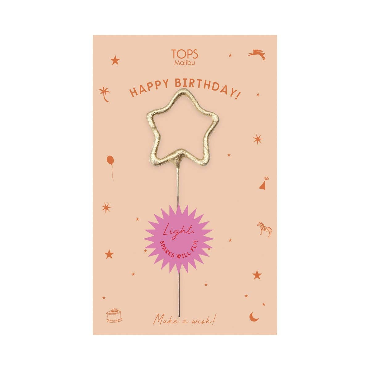 Sparkler Card Happy Birthday Asst. Color