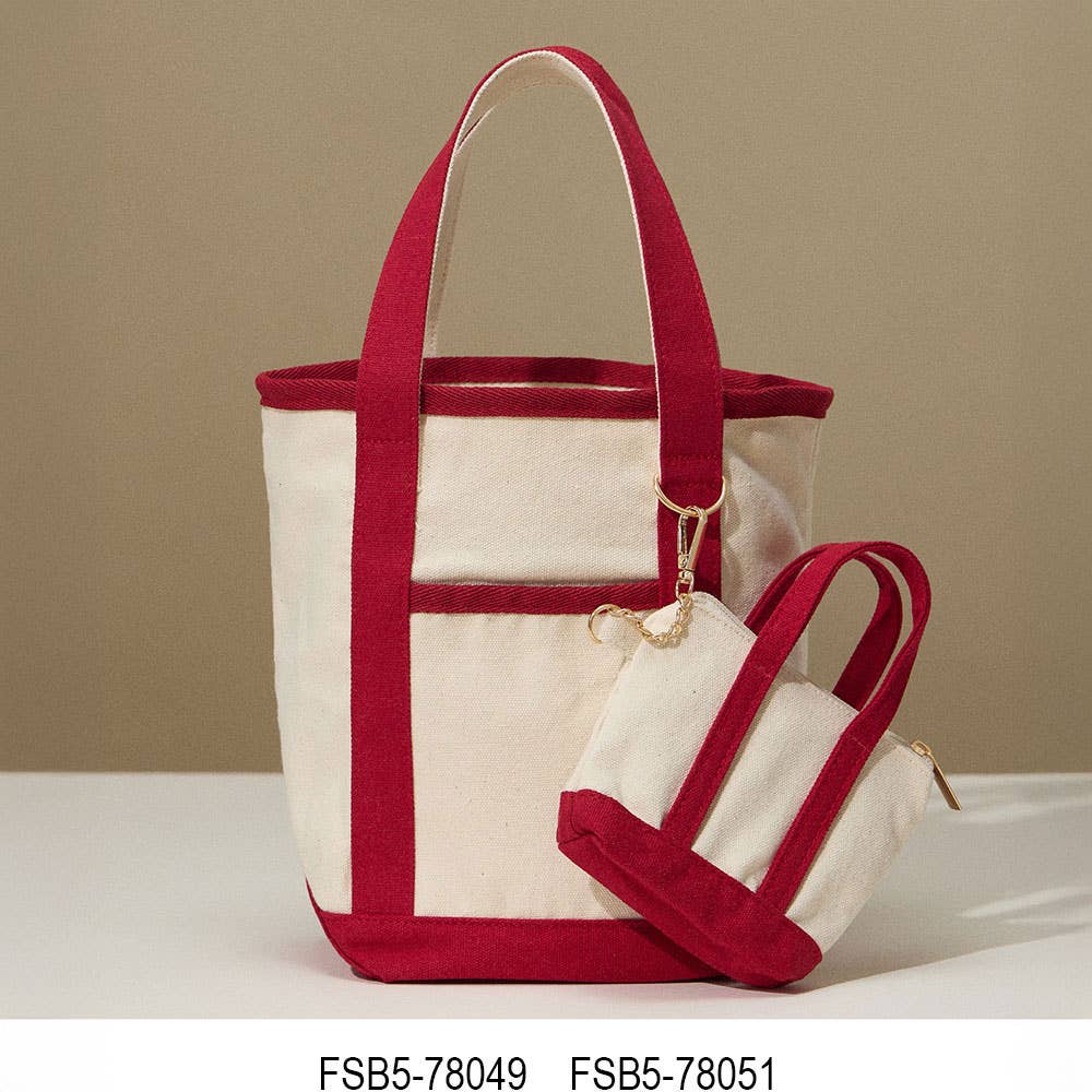 Small Multi Purpose Canvas Tote Bag
: Red