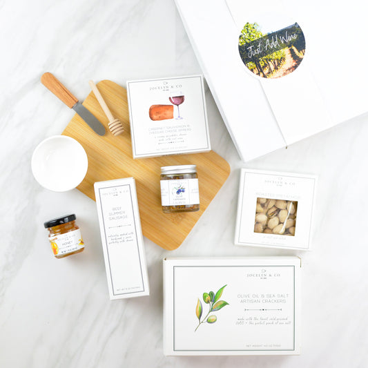 Just Add Wine gift – Party-ready gift with snacks designed to pair with wine