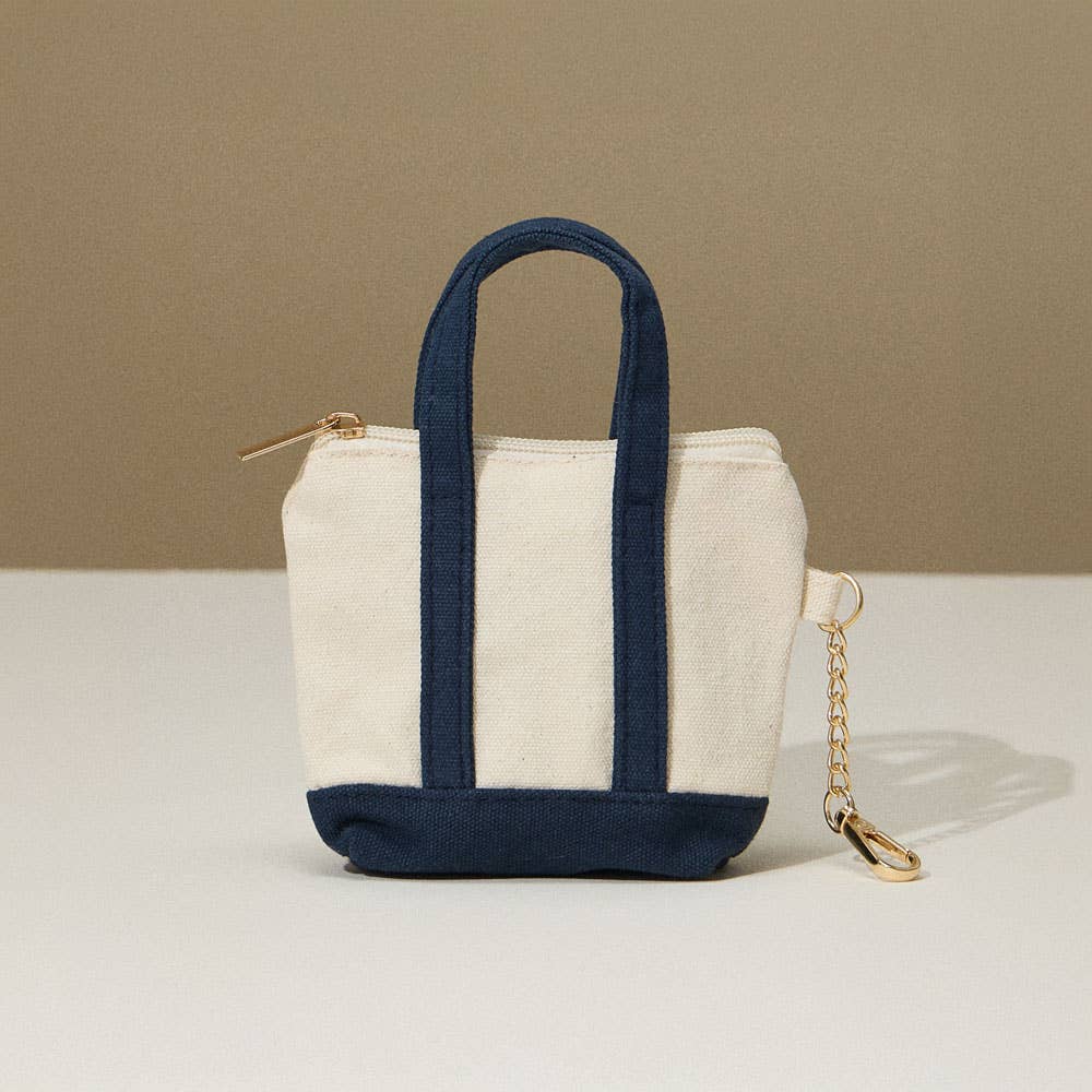 Mini Canvas Pouch Bag / Bag Charm: MUSTARD