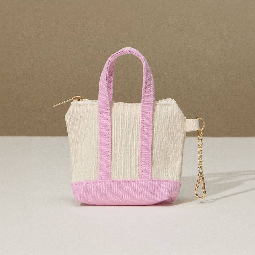 Mini Canvas Pouch Bag / Bag Charm: MUSTARD