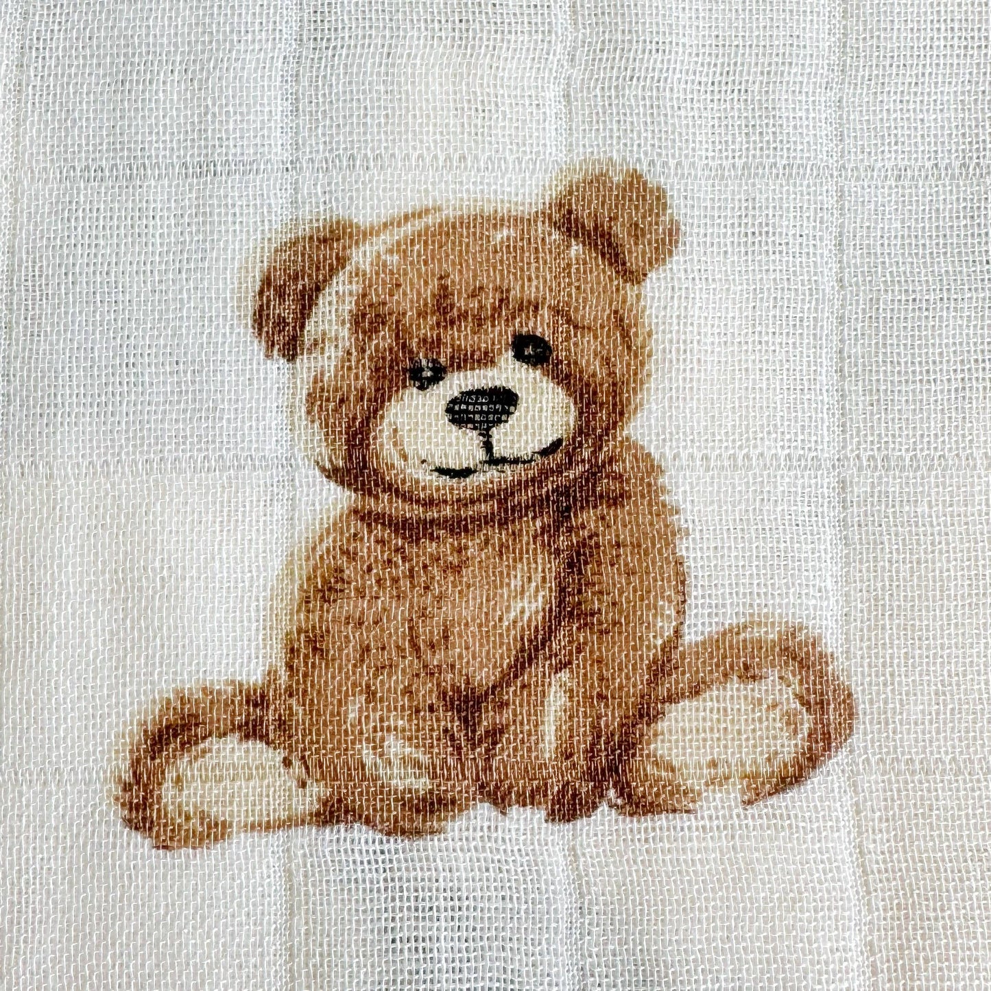 Bamboo Muslin Swaddle Blanket (Teddy Bear)