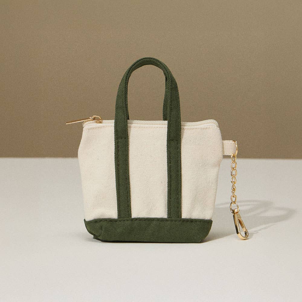 Mini Canvas Pouch Bag / Bag Charm: MUSTARD