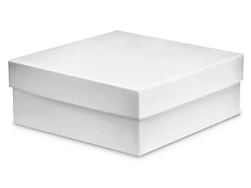 Deluxe White Gift Boxes 8x8x3