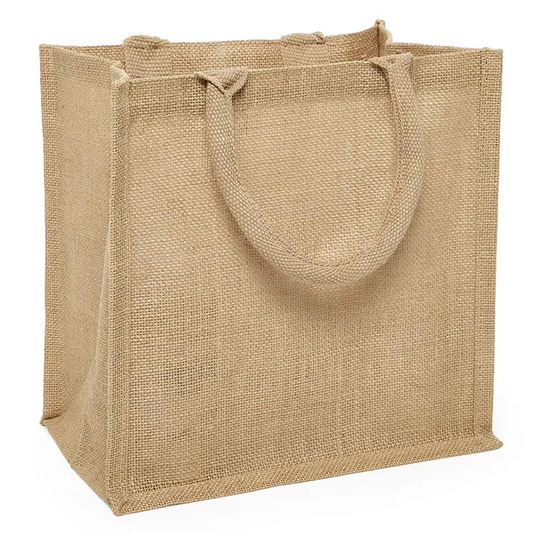 Natural Burlap Tote Bag - Fits up to 20 Items
