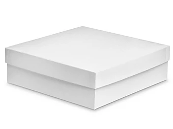 Deluxe White Gift Boxes  "10x10x3"