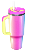 Stainless Steel Tumbler in Pink Rainbow Ombré