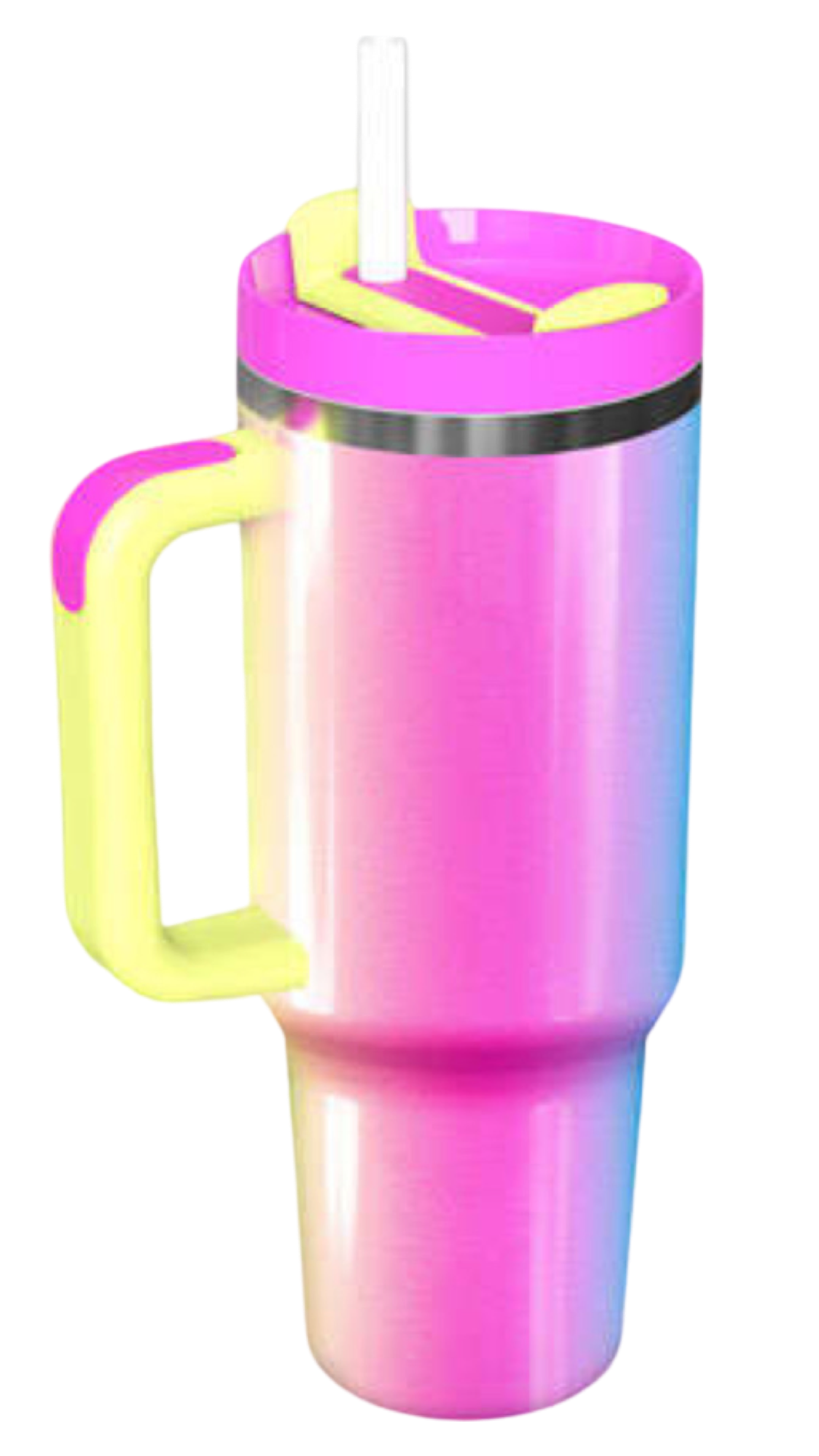 Stainless Steel Tumbler in Pink Rainbow Ombré